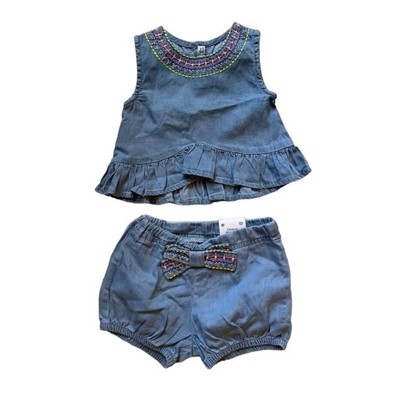 Mayoral Other - NWT 6M Mayoral 2-Piece Chambray Matching Set